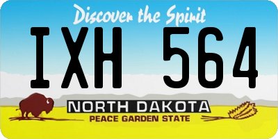 ND license plate IXH564