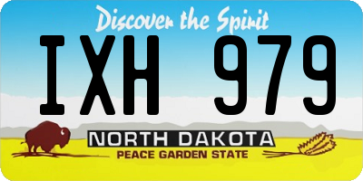 ND license plate IXH979