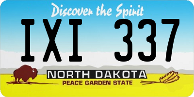 ND license plate IXI337