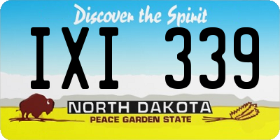 ND license plate IXI339