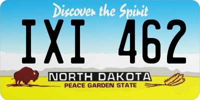 ND license plate IXI462