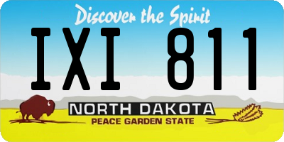 ND license plate IXI811