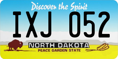 ND license plate IXJ052