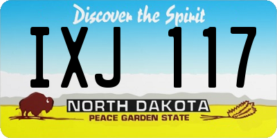 ND license plate IXJ117