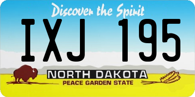 ND license plate IXJ195