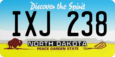 ND license plate IXJ238