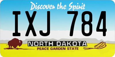 ND license plate IXJ784