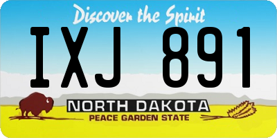 ND license plate IXJ891