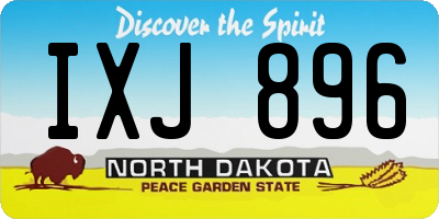 ND license plate IXJ896