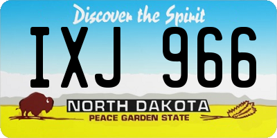 ND license plate IXJ966