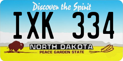ND license plate IXK334