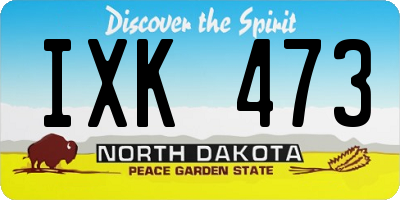 ND license plate IXK473