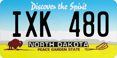 ND license plate IXK480