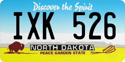 ND license plate IXK526