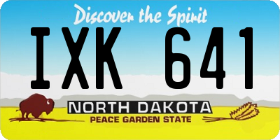 ND license plate IXK641