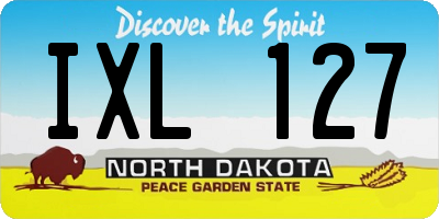 ND license plate IXL127
