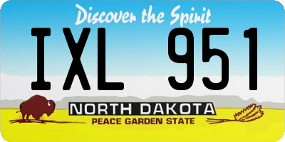 ND license plate IXL951