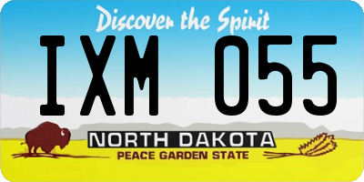 ND license plate IXM055