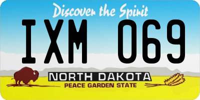 ND license plate IXM069