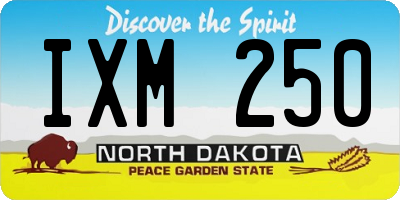 ND license plate IXM250
