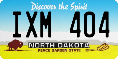 ND license plate IXM404