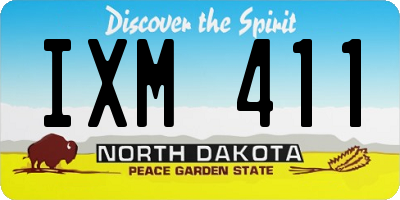 ND license plate IXM411