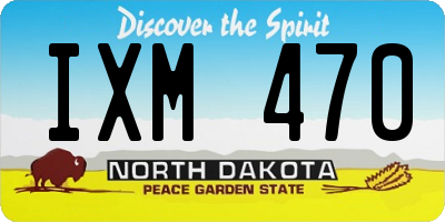 ND license plate IXM470