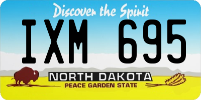 ND license plate IXM695