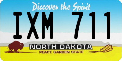 ND license plate IXM711