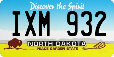 ND license plate IXM932