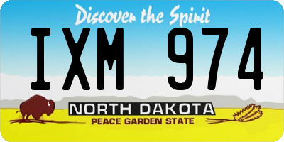 ND license plate IXM974
