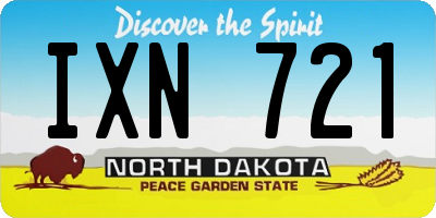 ND license plate IXN721