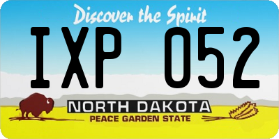 ND license plate IXP052