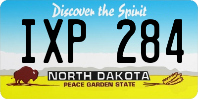 ND license plate IXP284