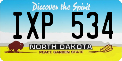 ND license plate IXP534