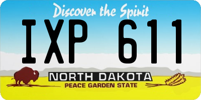 ND license plate IXP611