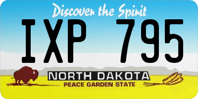 ND license plate IXP795
