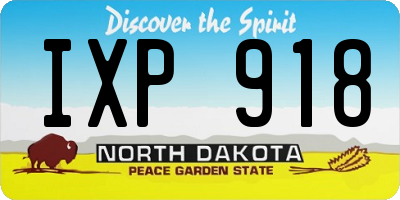 ND license plate IXP918