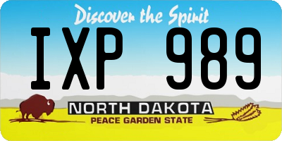 ND license plate IXP989