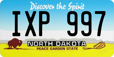ND license plate IXP997