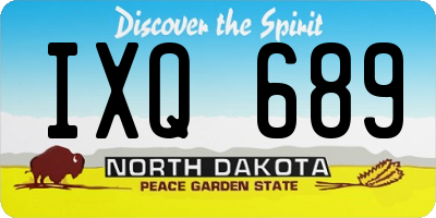 ND license plate IXQ689
