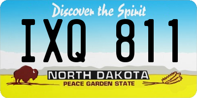ND license plate IXQ811