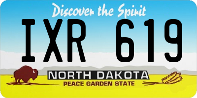 ND license plate IXR619