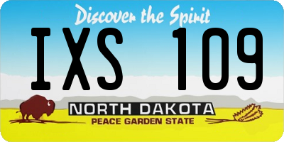 ND license plate IXS109