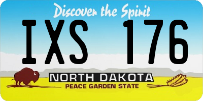 ND license plate IXS176