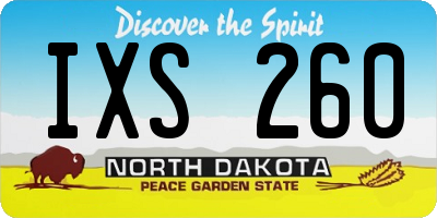 ND license plate IXS260