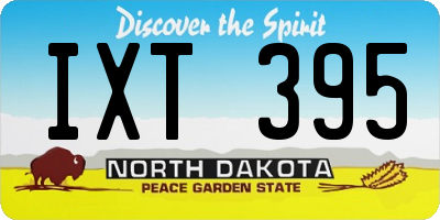 ND license plate IXT395