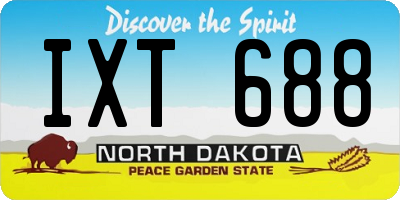 ND license plate IXT688