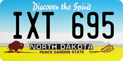 ND license plate IXT695