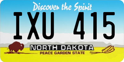 ND license plate IXU415